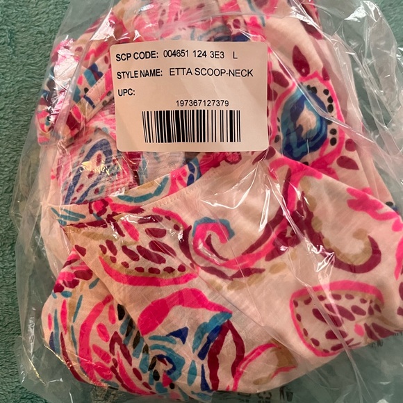 Brand New Etta Scoop Neck Shirt Lilly Pulitzer - Picture 7 of 7
